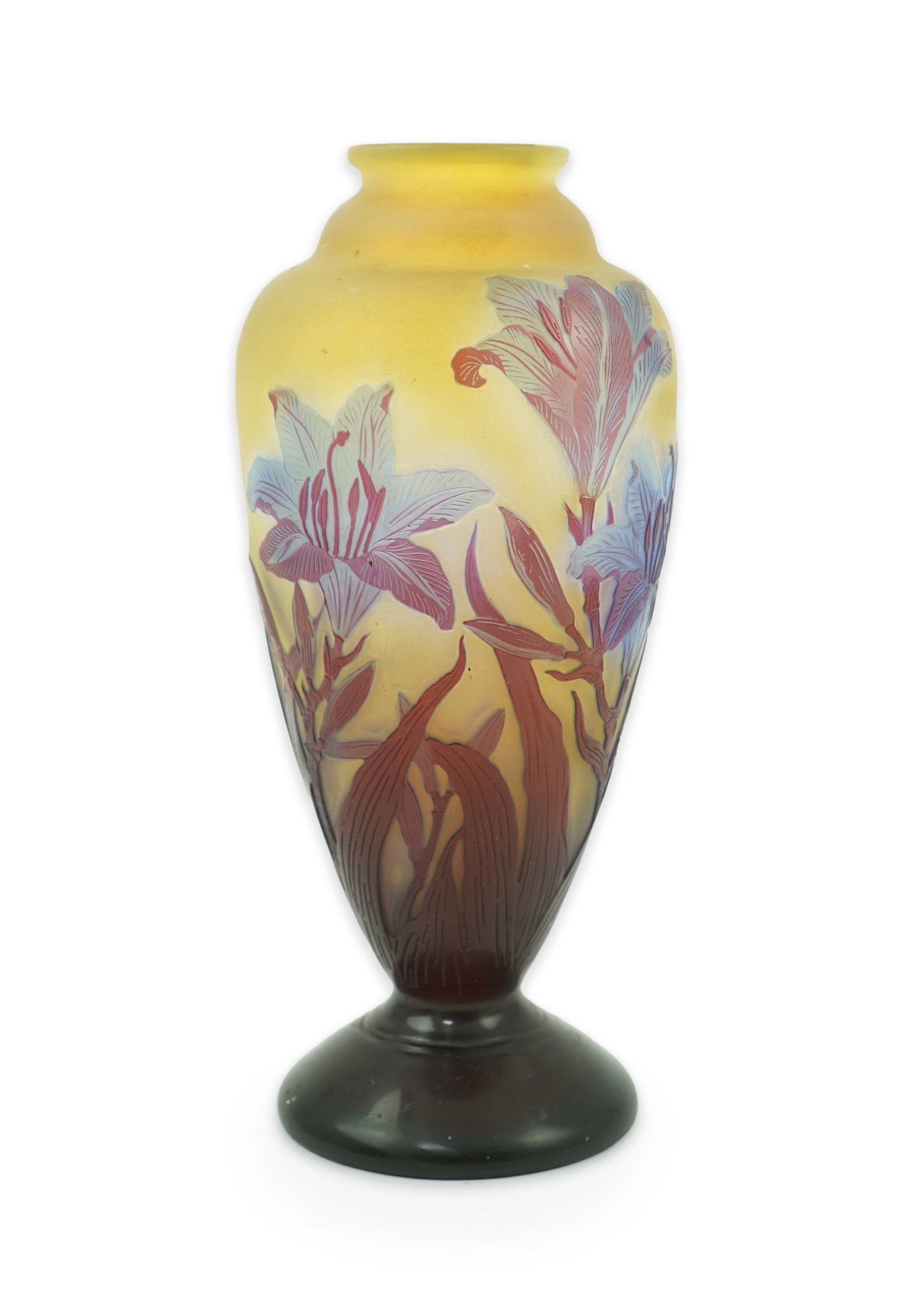A Gallé cameo glass vase